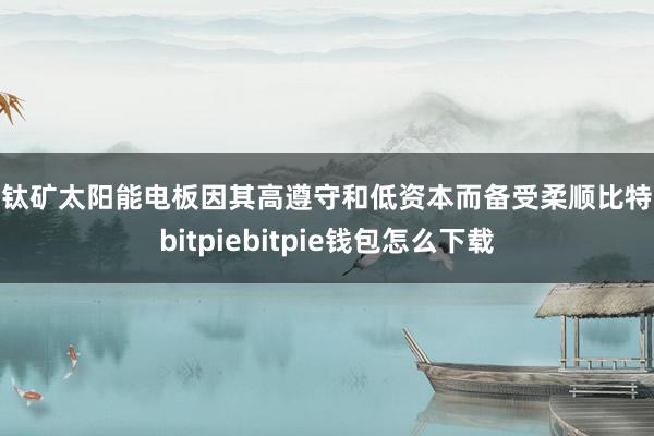 钙钛矿太阳能电板因其高遵守和低资本而备受柔顺比特派bitpiebitpie钱包怎么下载