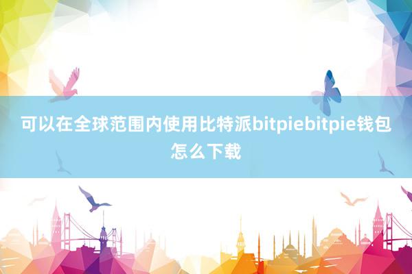 可以在全球范围内使用比特派bitpiebitpie钱包怎么下载