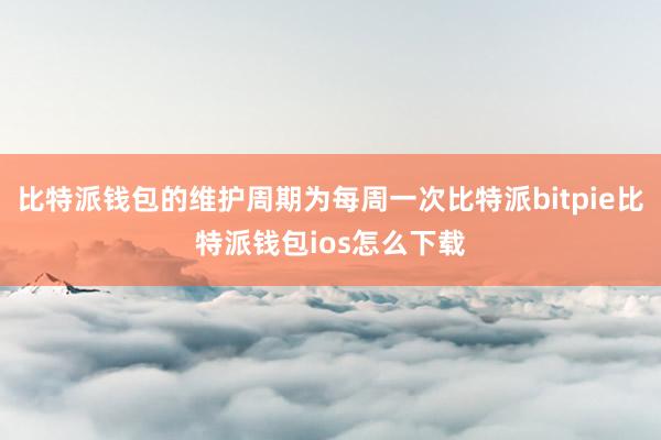 比特派钱包的维护周期为每周一次比特派bitpie比特派钱包ios怎么下载