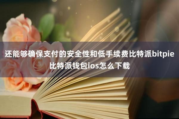 还能够确保支付的安全性和低手续费比特派bitpie比特派钱包ios怎么下载