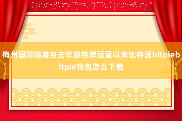 梅州国际陆港自去年底挂牌运营以来比特派bitpiebitpie钱包怎么下载