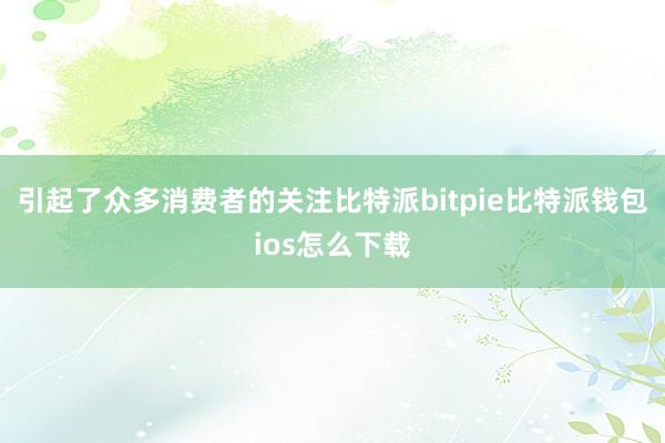 引起了众多消费者的关注比特派bitpie比特派钱包ios怎么下载