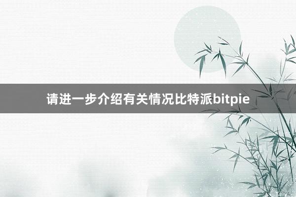 请进一步介绍有关情况比特派bitpie