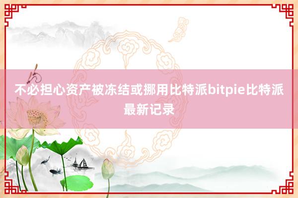 不必担心资产被冻结或挪用比特派bitpie比特派最新记录