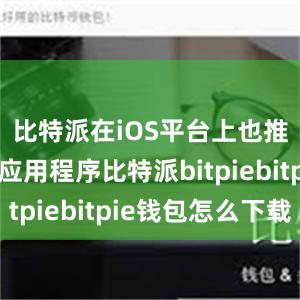 比特派在iOS平台上也推出了其应用程序比特派bitpiebitpie钱包怎么下载