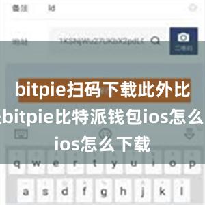 bitpie扫码下载此外比特派bitpie比特派钱包ios怎么下载