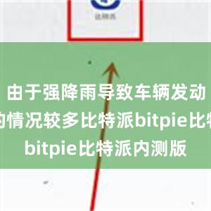 由于强降雨导致车辆发动机进水的情况较多比特派bitpie比特派内测版