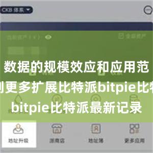 数据的规模效应和应用范围将得到更多扩展比特派bitpie比特派最新记录