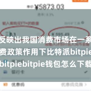 反映出我国消费市场在一系列促消费政策作用下比特派bitpiebitpie钱包怎么下载