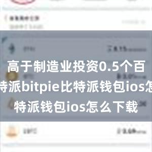 高于制造业投资0.5个百分点比特派bitpie比特派钱包ios怎么下载