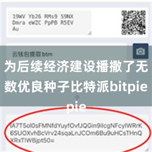 为后续经济建设播撒了无数优良种子比特派bitpie