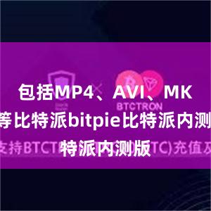 包括MP4、AVI、MKV等比特派bitpie比特派内测版