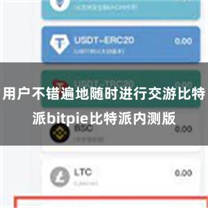 用户不错遍地随时进行交游比特派bitpie比特派内测版