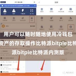 用户可以随时随地使用冷钱包进行数字资产的存取操作比特派bitpie比特派内测版