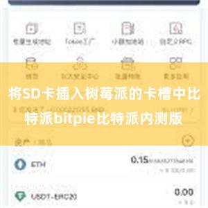 将SD卡插入树莓派的卡槽中比特派bitpie比特派内测版